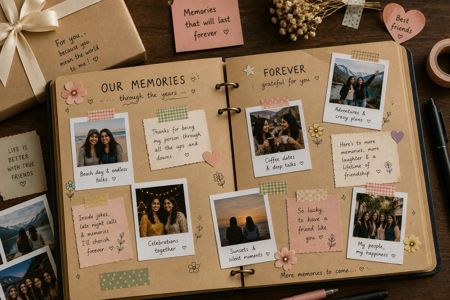 Gift-Ready Memory Book photo-print display example