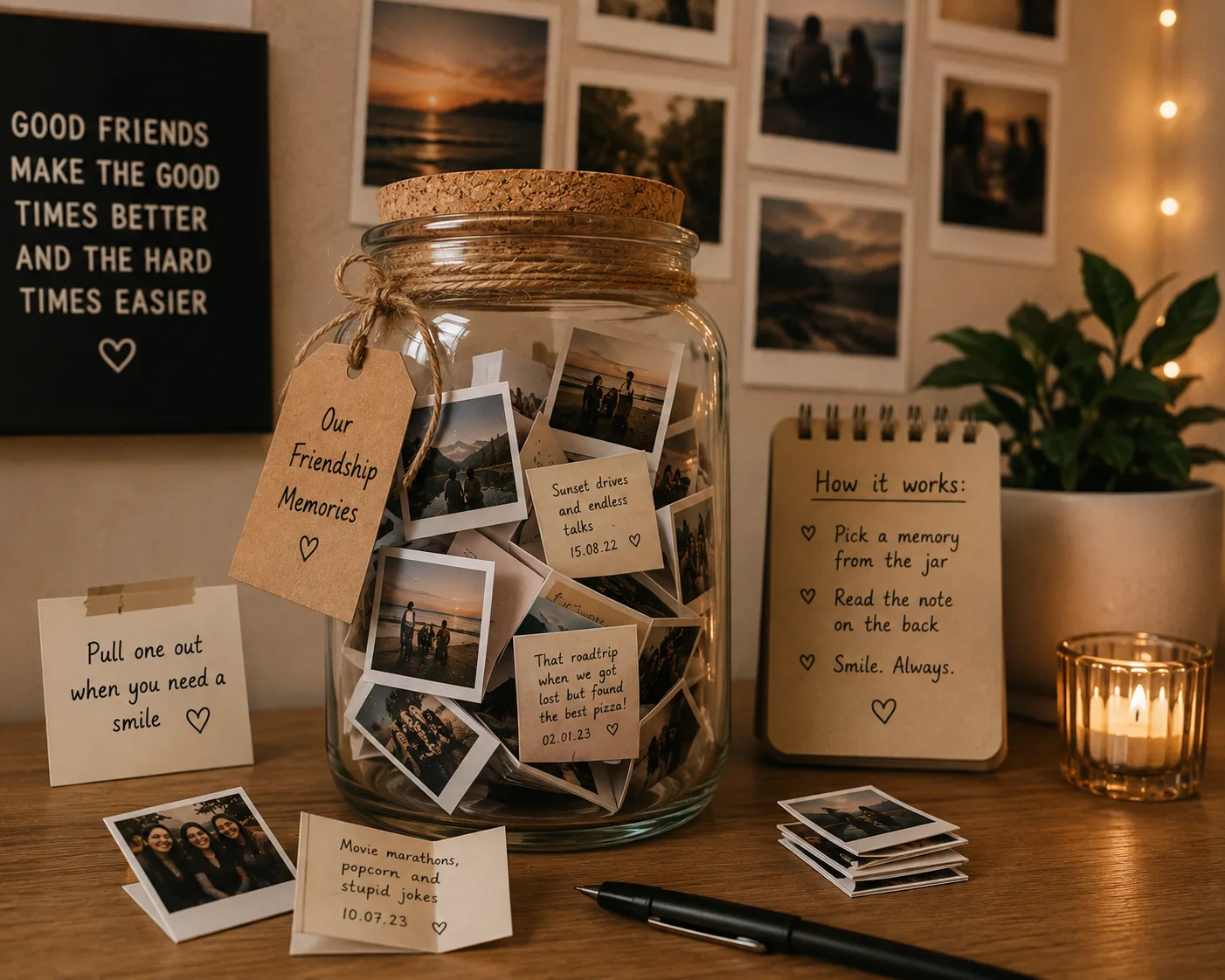 Memory Jar Display photo-print display example