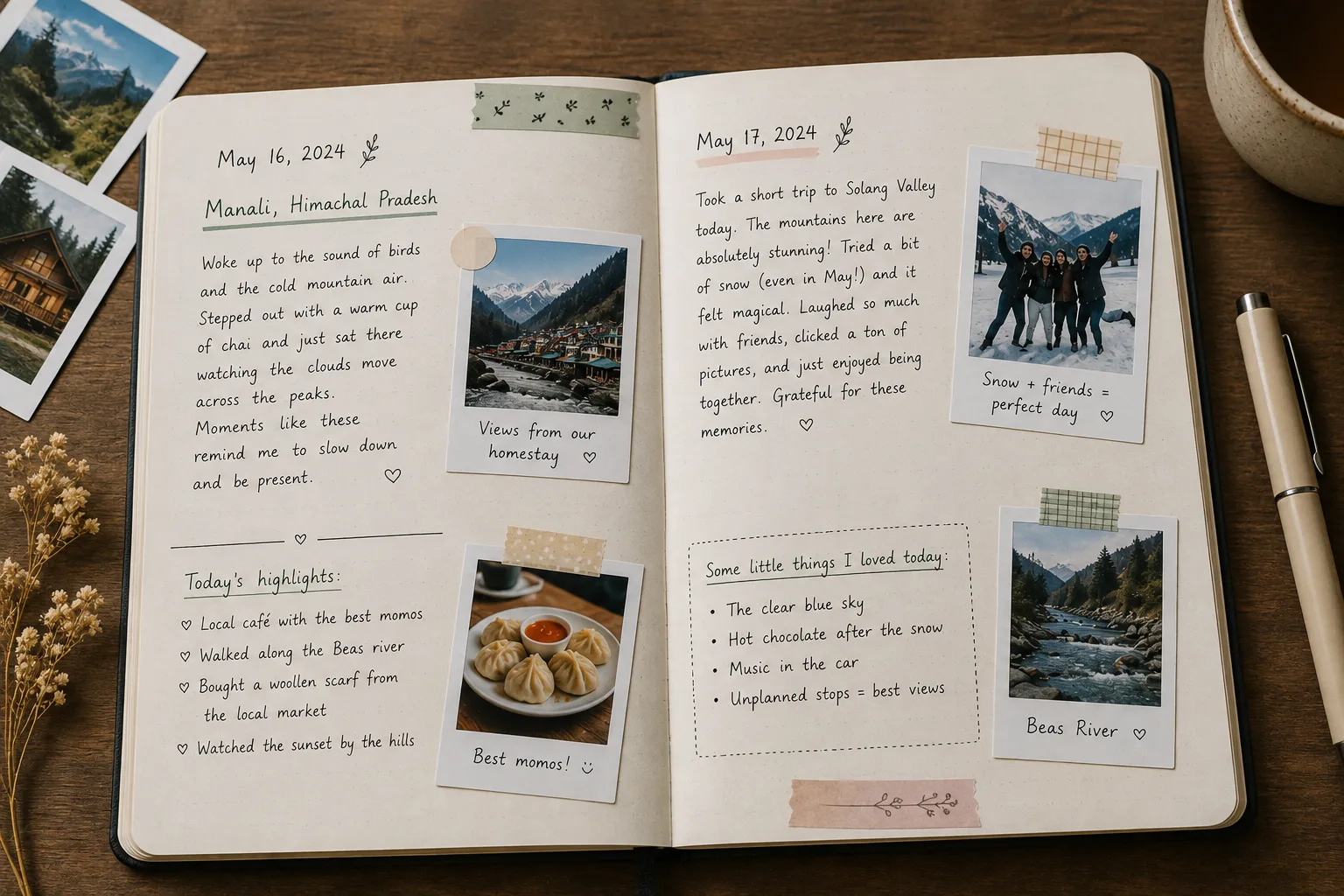 Photo Journal Insert photo-print display example