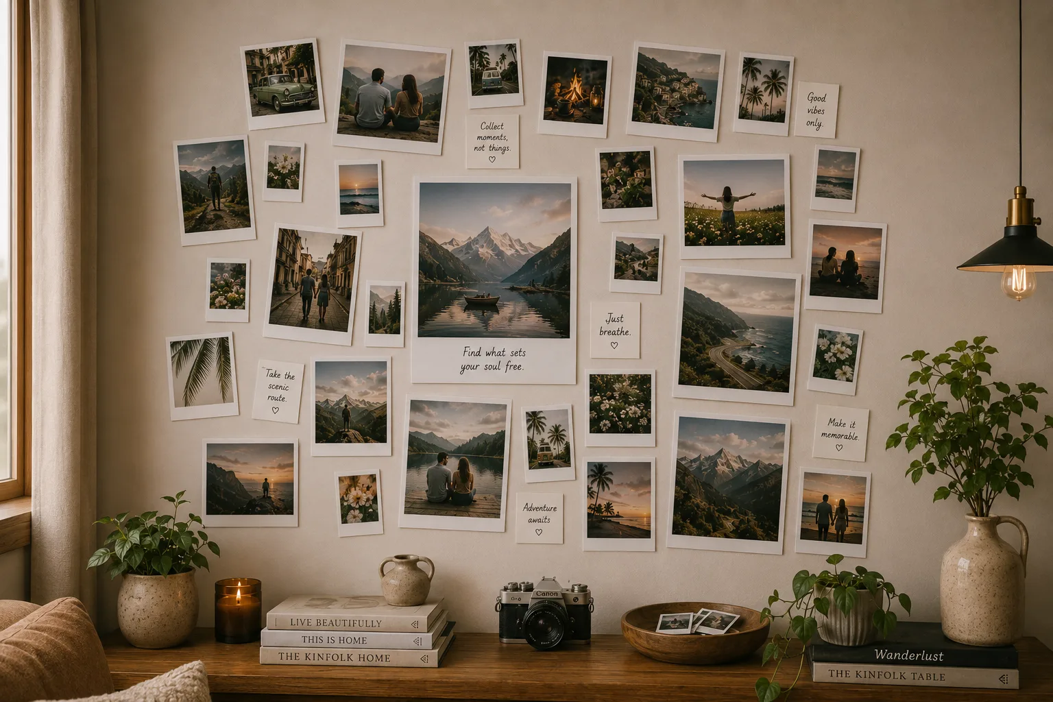 Salon-Style Layered Mix photo-print display example