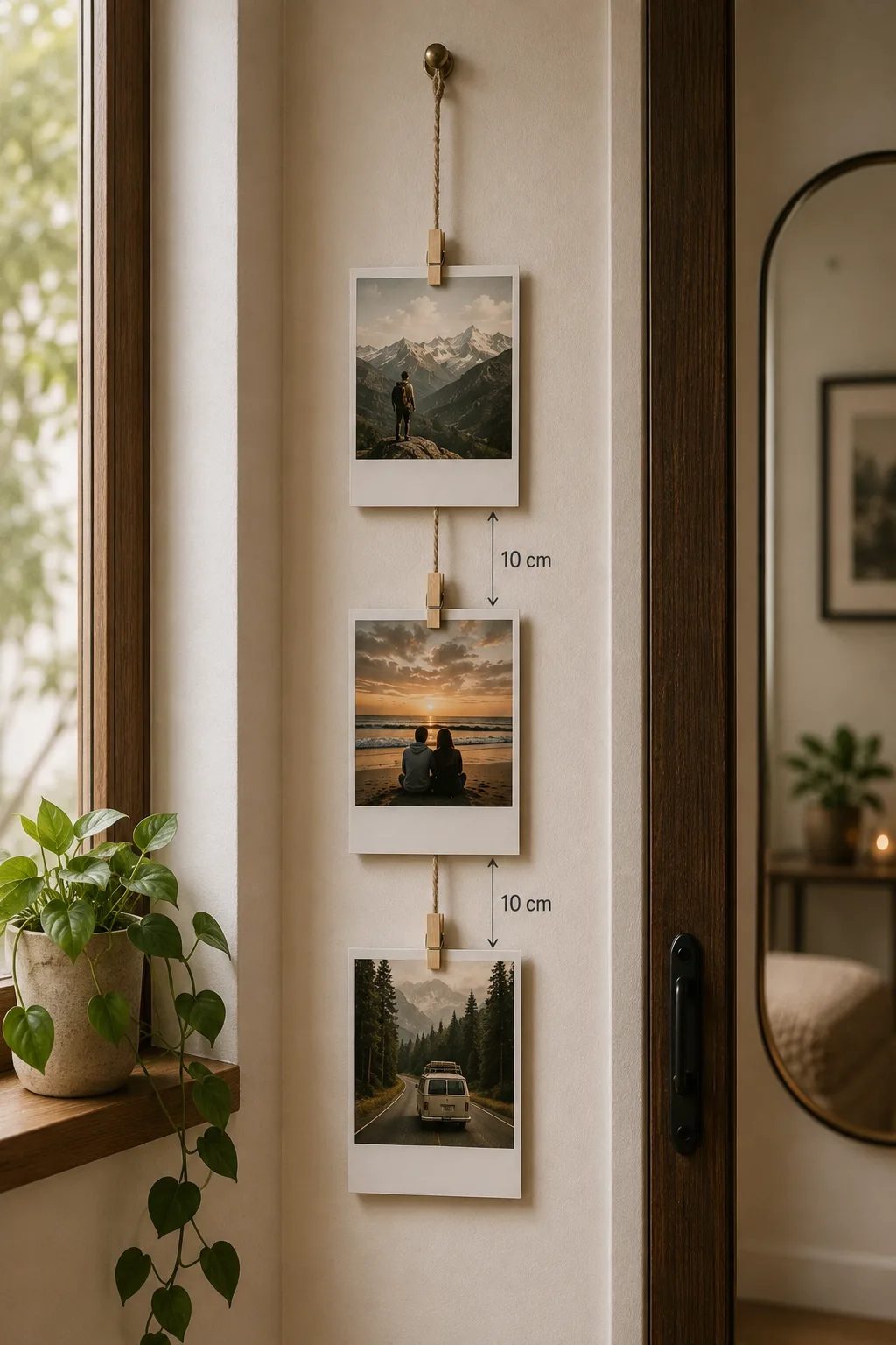 Vertical Trio Column photo-print display example
