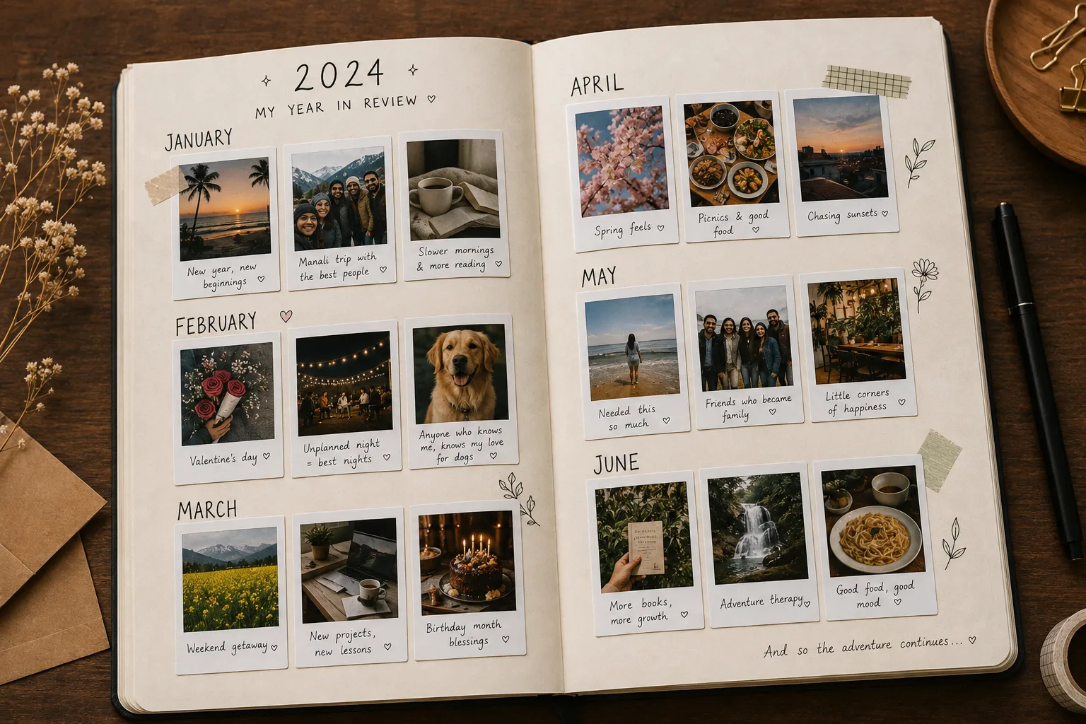 Year-in-Review Book photo-print display example